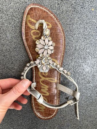 Sam Feldmann Sandalen mit Schmucksteinen, Gr. 37.5