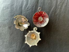 Alter Weihnachtsschmuck Lot Zinn Rosette