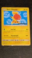 Pokémon Karte Ash's Pikachu SM114 gebraucht Zustand