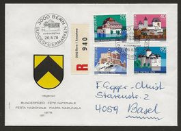 1978  R-Brief, Ersttag Pro Patria, v Bern n Basel