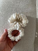 Haargummi aus 100 % Maulbeerseide - Ivory - M