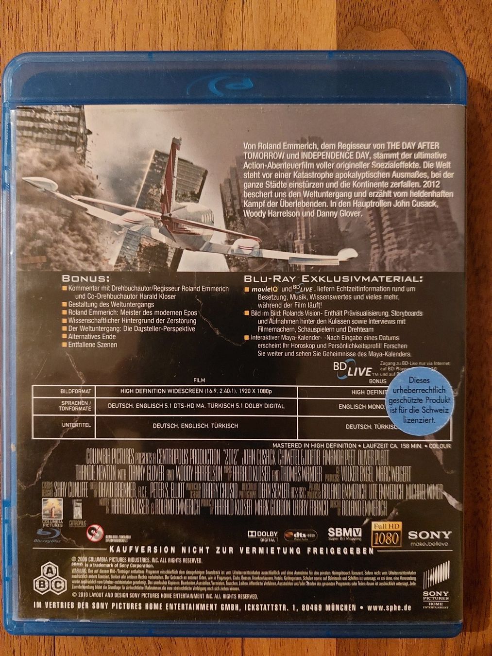 Tutti i DVDs: Blu Ray - 2012 Wir waren gewarnt – Usato da Rheinfelden venduto da FilmAuktion 1