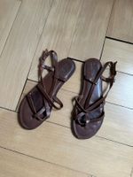 ZIGN - Leder Sandale dunkelbraun 39