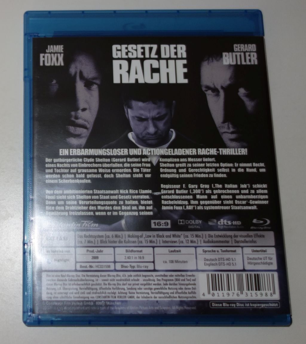 Alle DVDs: Gesetz der Rache   [BLU-RAY] – Gebraucht aus Dietlikon von Web-Trader 3
