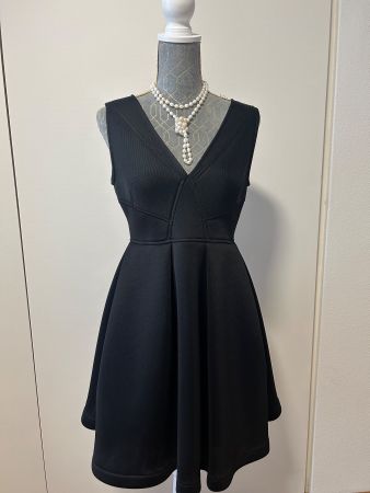 New SANDRO Schwarzes Kleid mit Taschen L (N3.)
