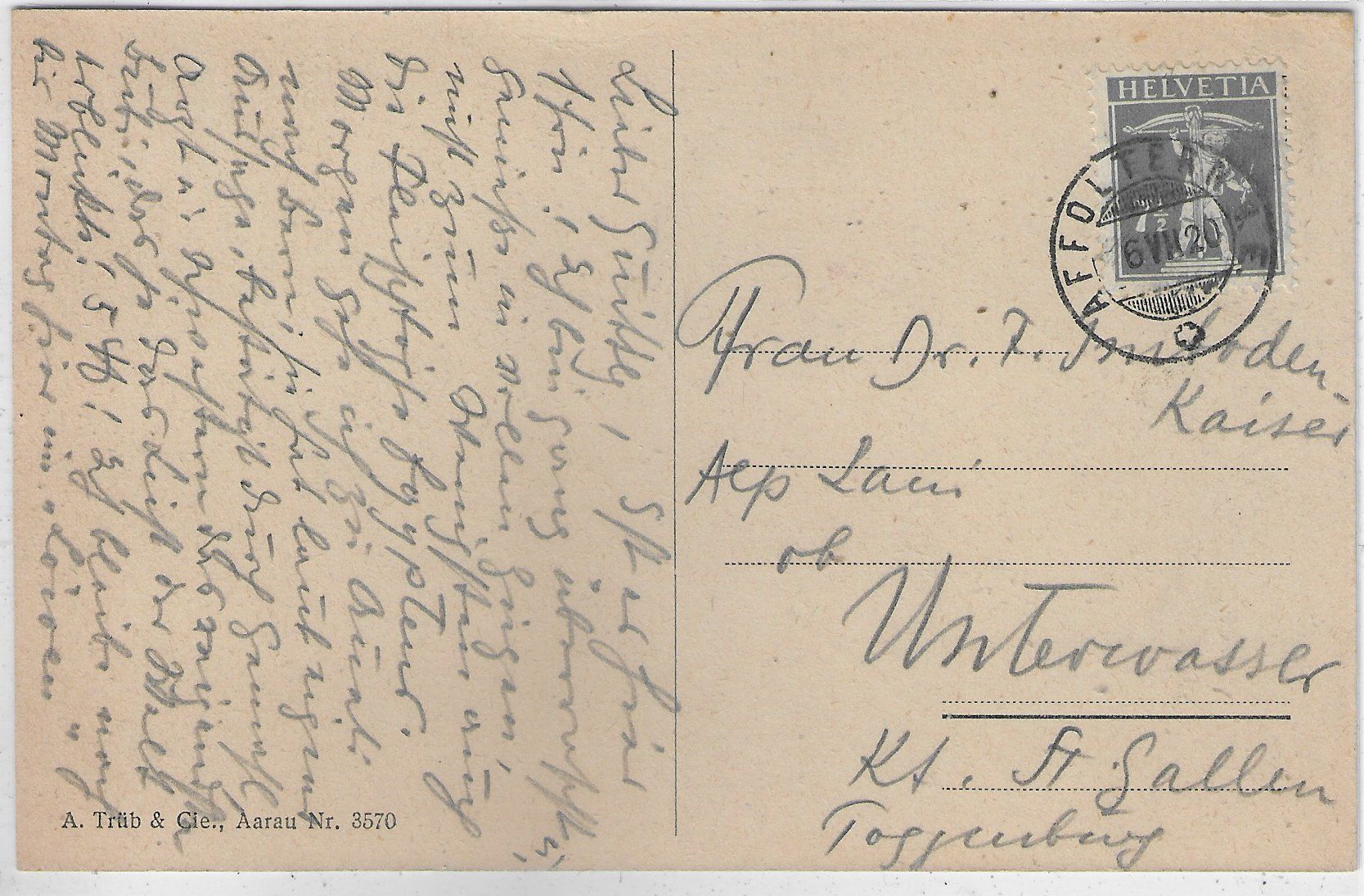 Cartes postales: Affoltern im Emmentak - Generalansicht mit Ausblick – D'occasion à Ettingen par Kartenplanet 1