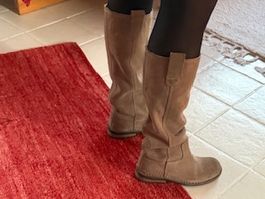 Bottes Kickers hautes en daim