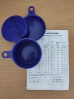 Mesurettes Tupperware bleues 