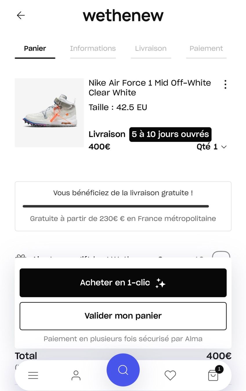 Nike Scarpe da uomo: Nike Air Force 1 Off-white – Nuovo e nell'imballaggio originale da Marin-Epagnier venduto da ArHofm 4