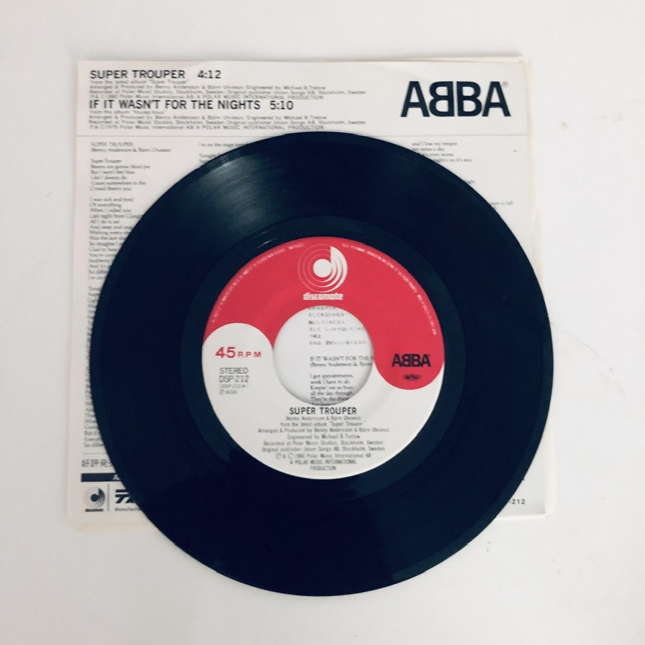 Dischi in vinile: ABBA rare Super Trouper aus Japan Single – Usato da Wettingen venduto da ABBA-Retro 1