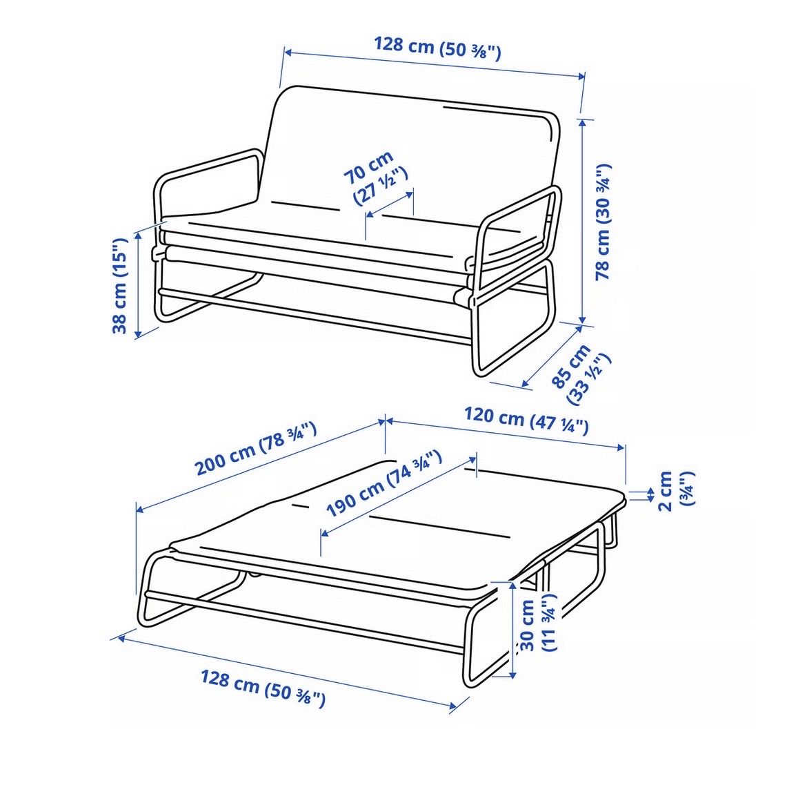 Sofas: Bettsofa IKEA HAMMARN – D'occasion à Fraubrunnen par mil_5bfb 6