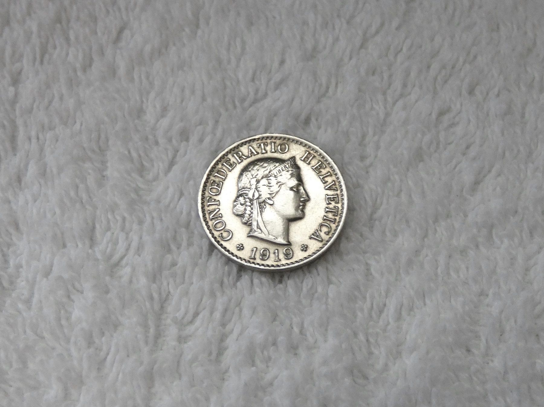 Tutti le monete: 5 centimes/rappen 1919 – Usato da Nyon venduto da Ilmi09