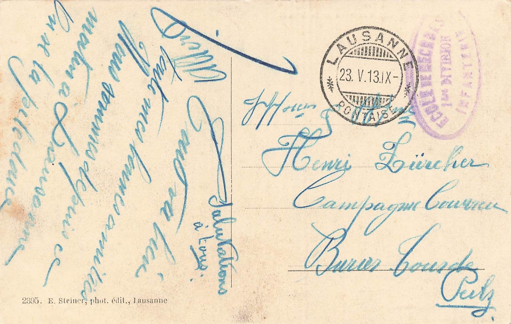 Cartoline postali: Lausanne les casernes et le stand – Usato da Biasca venduto da Blenio71 1