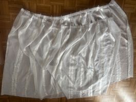 Vorhang weiss/gold gestreift, leicht transparent, H:105/B204