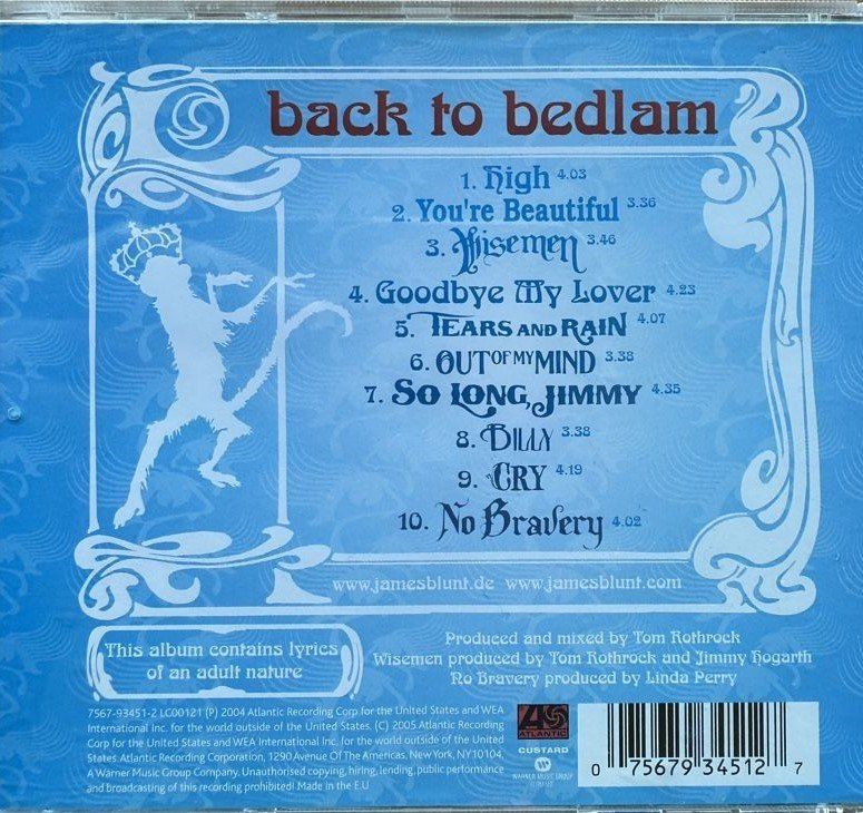 CD: James Blunt - back to Bedlam – Usato da Wettingen venduto da Licht08 1