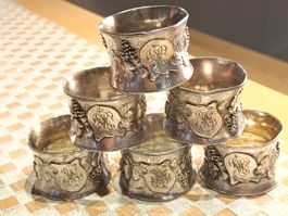 Jugendstil WMF versilberte Salviettenringe um 1900j Top