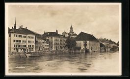 Solothurn, Uferpartie mit Restaurant Lan