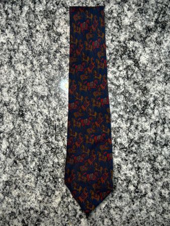 Salvatore Ferragamo Seidenkrawatte – Pferdemuster, Italien