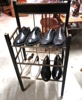 LIQUIDATION !! Porte-chaussures en métal sur roulettes