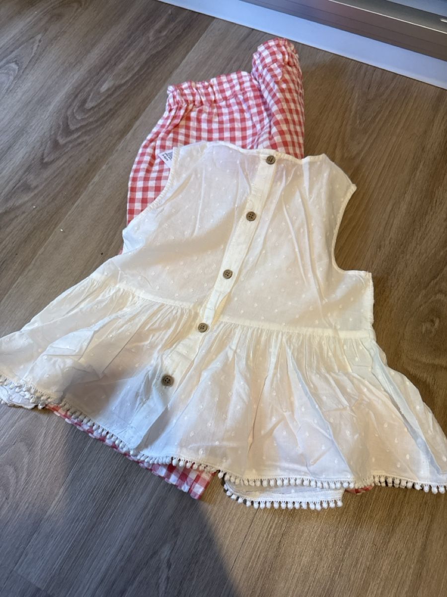 Next Lotti & Set di vestiti: Red Gingham Lounge Pants with Lace Details 116 – Nuovo e nell'imballaggio originale da Oberglatt ZH venduto da Sale12 4