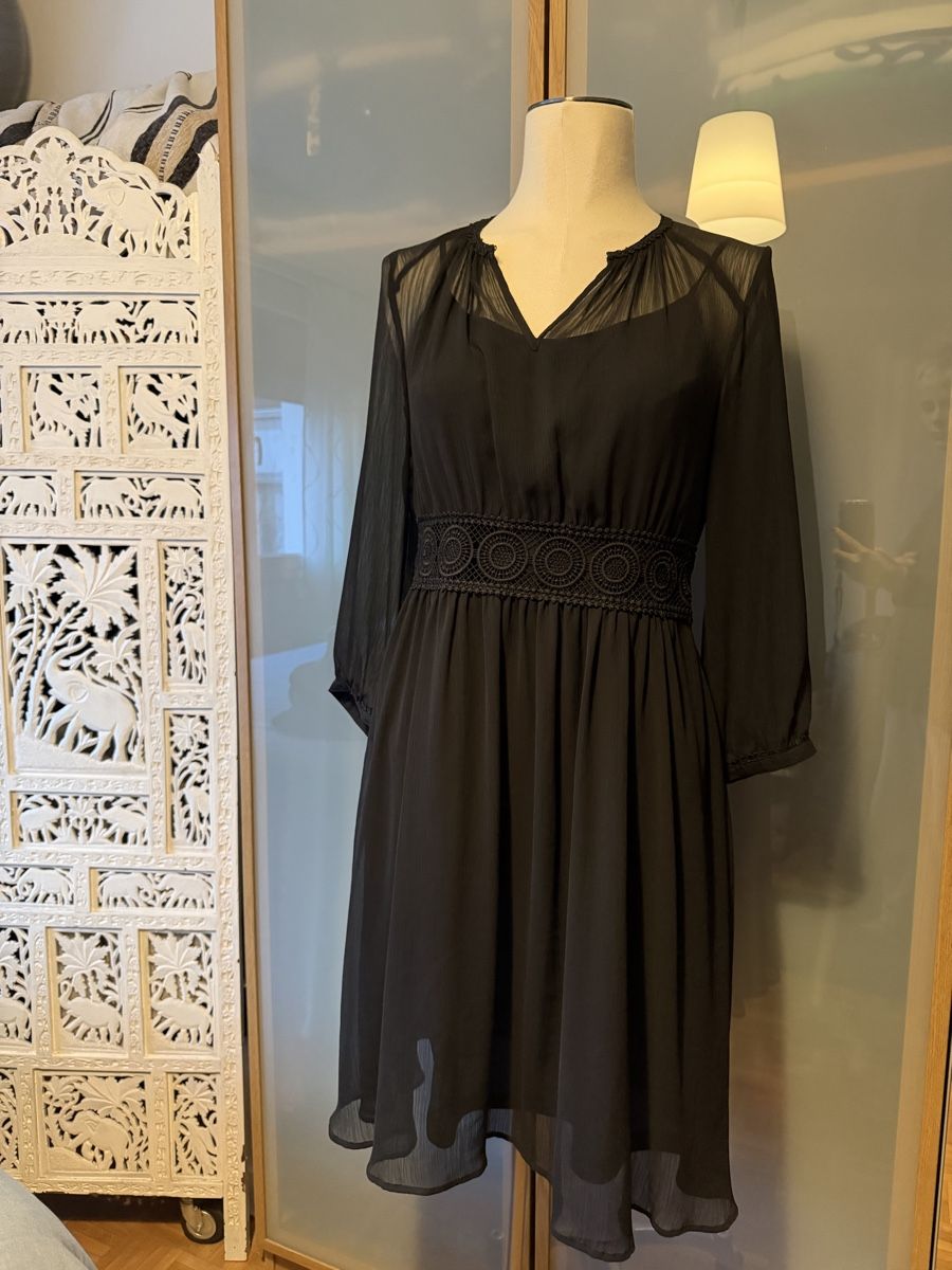 Kookai Vestiti: Robe Kookai mousseline noire – Usato da lausanne venduto da annec777