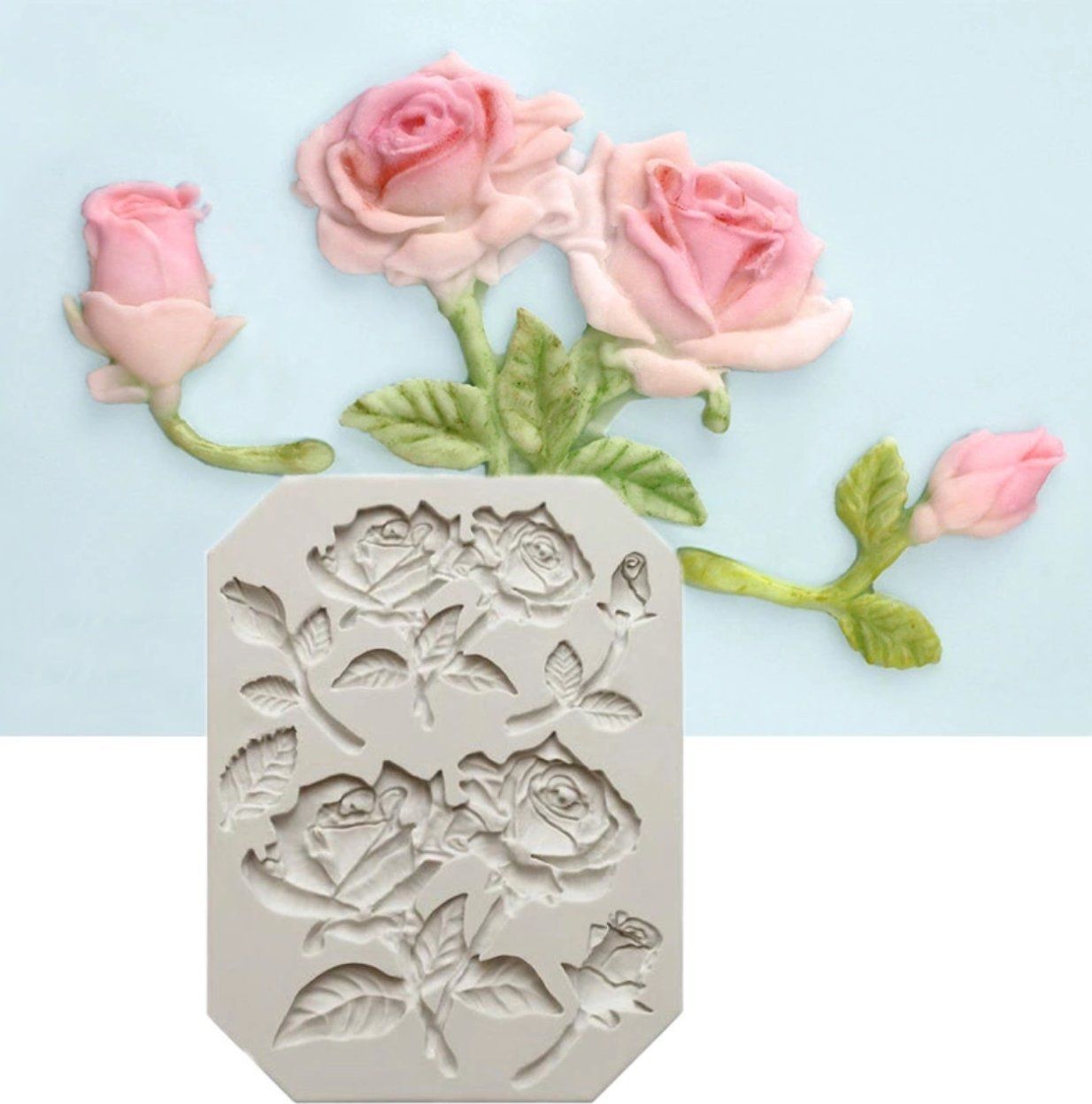 Teglie da forno: Silikonform Tortendekor Rose – Nuovo e nell'imballaggio originale da Kaltbrunn venduto da schere-stein-papier 1