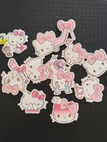 Lot d' autocollants Hello Kitty motif rose neuf