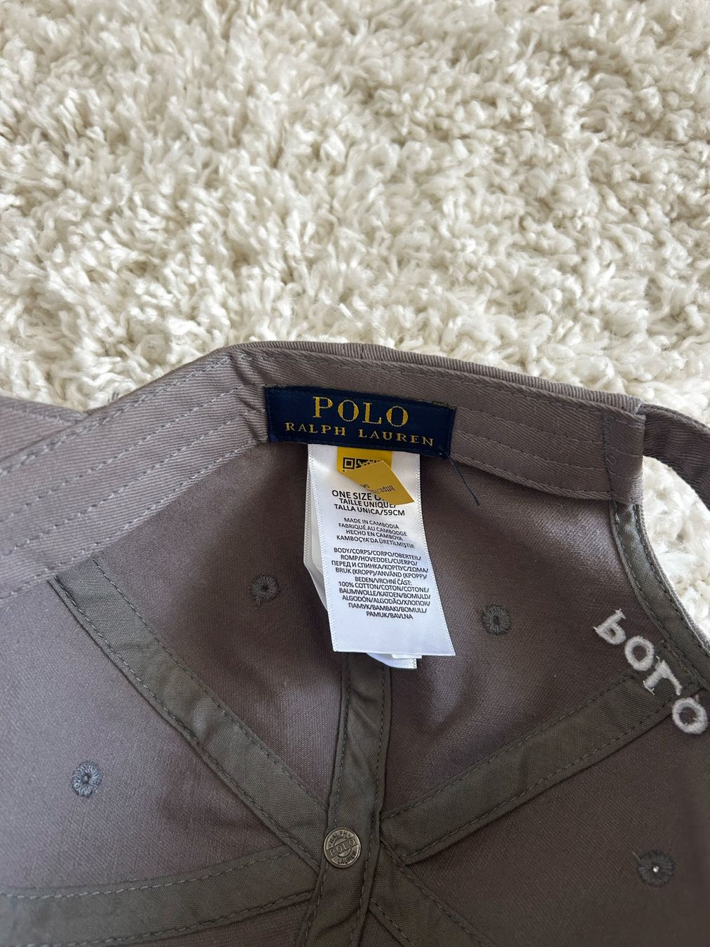 Chapeaux, bonnets & casquettes: Polo Ralph Lauren Cap Grey White – Neuf (Voir description) à Minusio par gthegoat 2