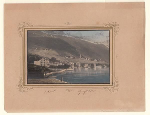 Dipinti: VERNET GENFERSEE, AQUATINTA UM 1860 – Antico da Grüningen venduto da Kartensammler 2