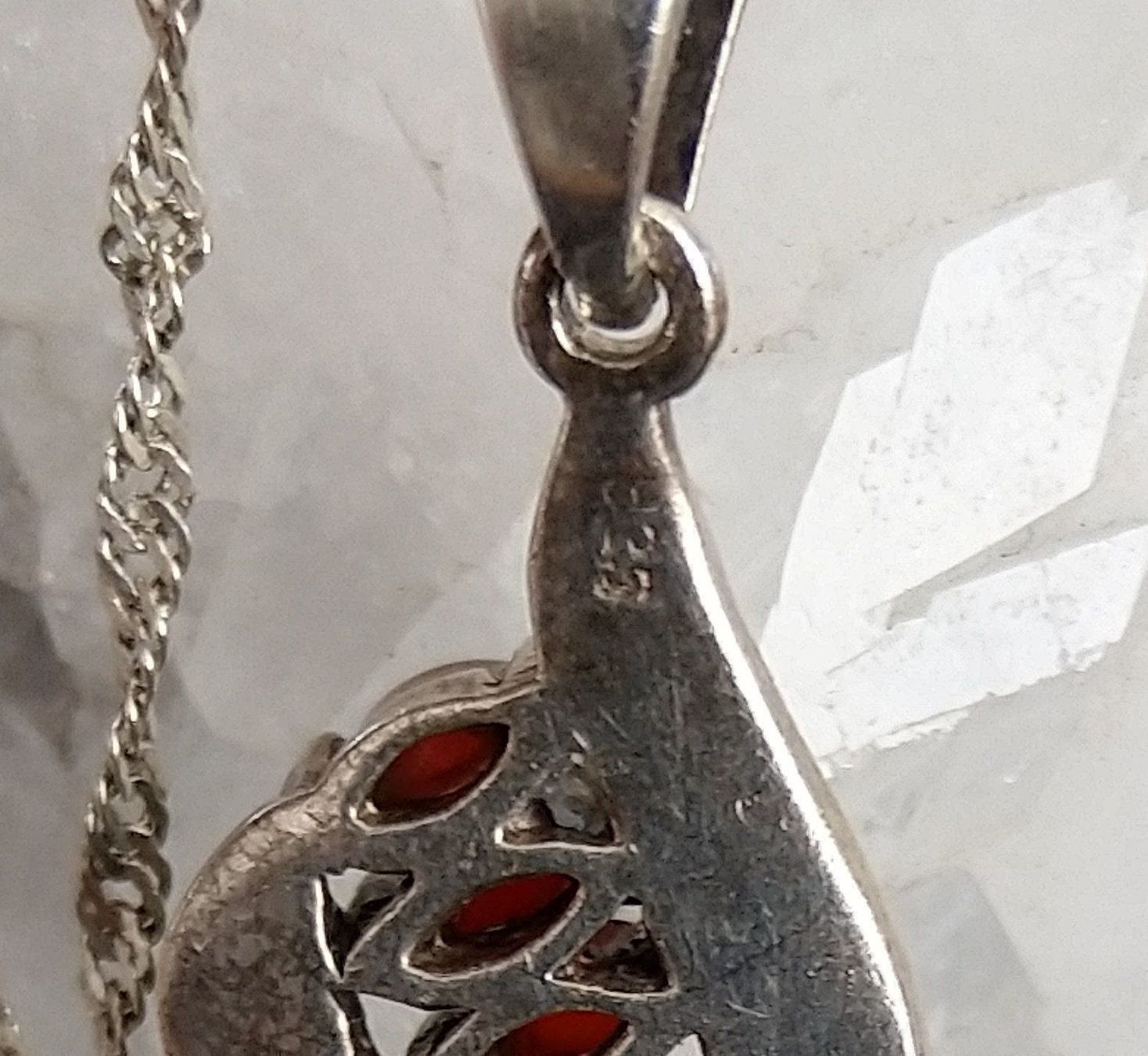 Ciondoli: GRANAT MARKASITEN  ANHÄNGER 925 SILBER MIT KETTE – Usato da Romanshorn venduto da Glitzer-Paradies 5