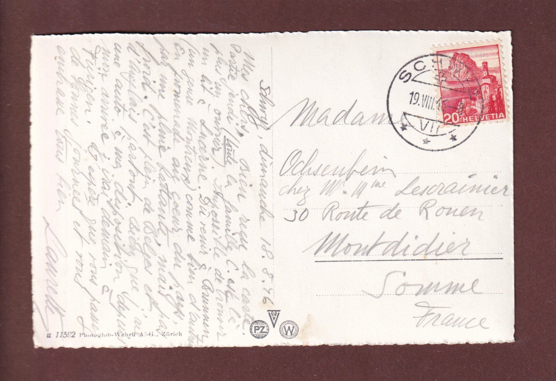 Cartes postales: BRUNNEN - Schiff - 1946 – D'occasion à Pully par nicecards 1