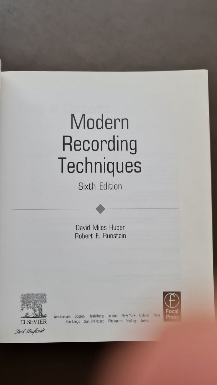Musikinstrumente: Aufnahme Techniken. Modern Recording Techniques – Gebraucht aus Basel von Bafidu 1