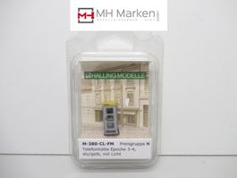 Halling M-380-CL-FM Telefonhütte mit Licht, Metall H0