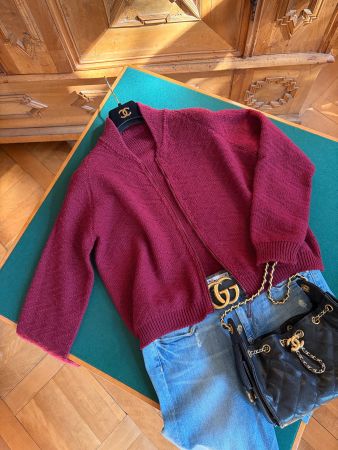 HAND MADE STRICKJACKE Größe M  100 % Wolle