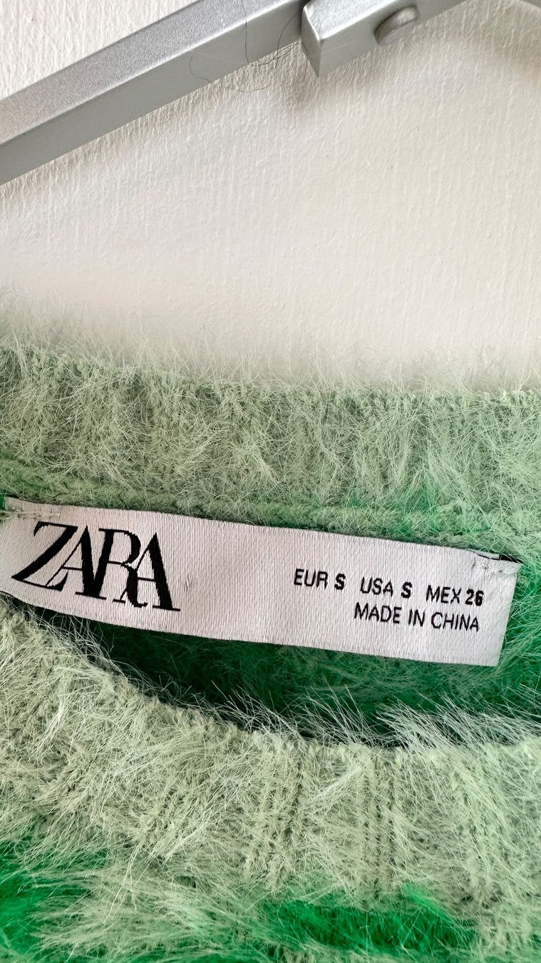 Zara Top: ZARA Pullover grün kariert, Grösse S, NEU – Nuovo (secondo la descrizione) da Niederrohrdorf venduto da gigerch 1