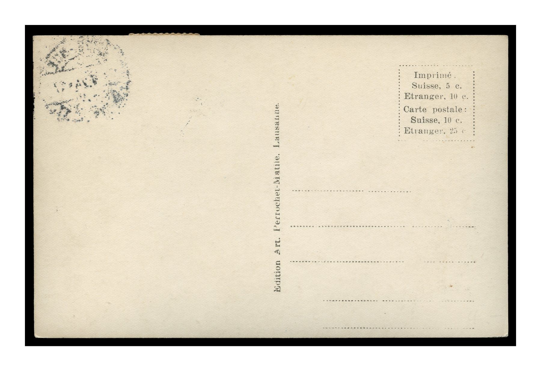 Cartoline postali: LAUSANNE - 1924 "Et Les Alpes" – Usato da Onex venduto da gonsla01 1