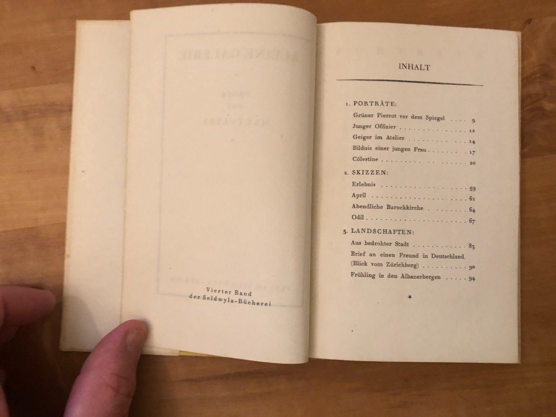 Libri: Max Pulver: Kleine Galerie. Prosa – Usato da Zürich venduto da allp 3