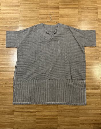 Grey and white striped tunic