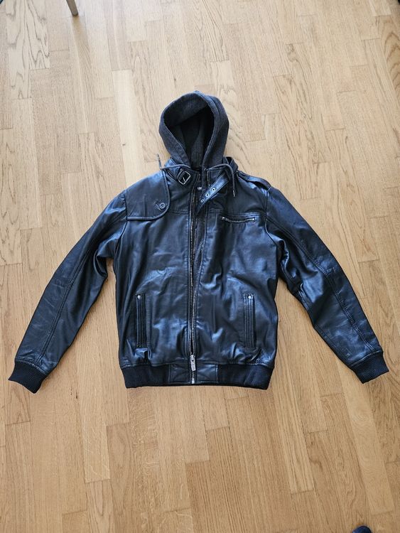 Giacche: Lederjacke Herren - Grösse L - Solid - schwarz – Usato da Thun venduto da NWY