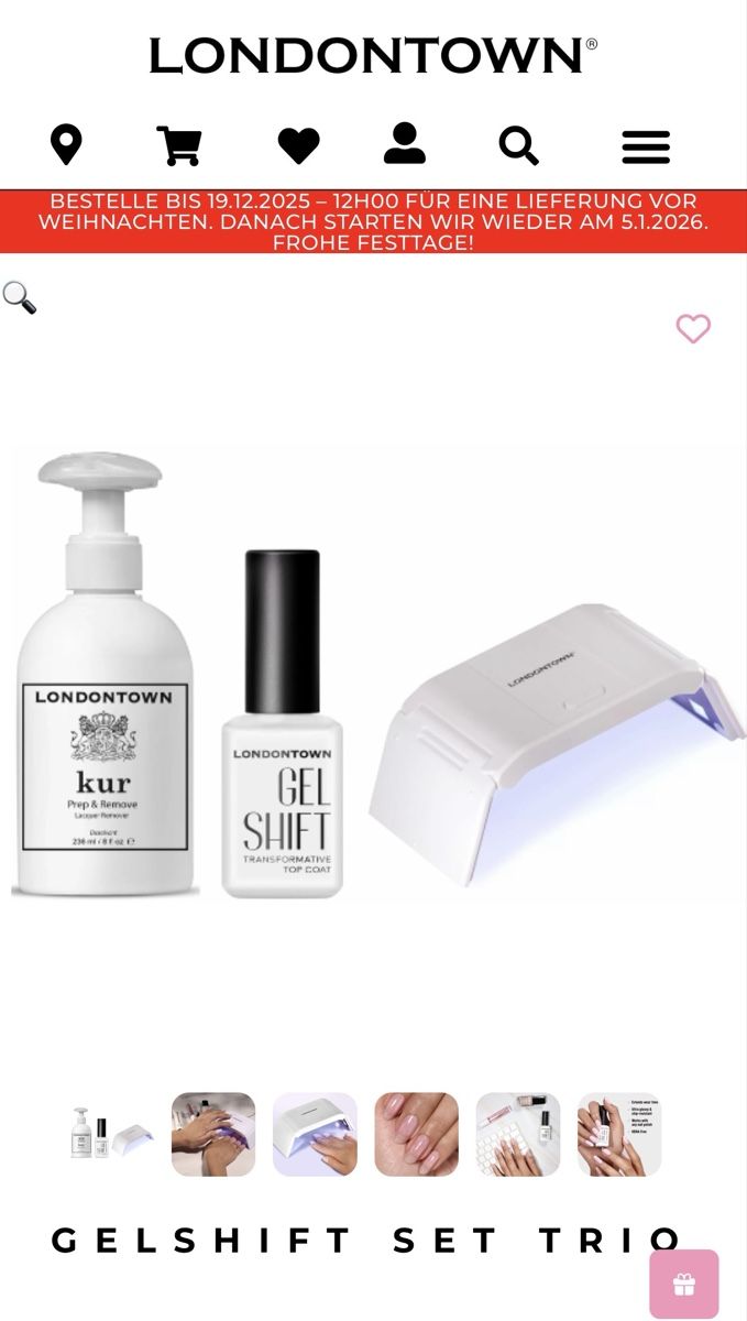 Unghie finte: Gelshift trio set neuf Londontown – Nuovo e nell'imballaggio originale da Lausanne venduto da Meganelausanne