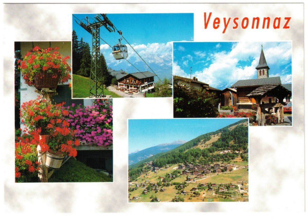 Ansichtskarten: Veysonnaz - 4 Bild AK – Gebraucht aus Binningen von Mountainrider