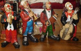 4 Gilde Clowns, Musiker ca. 34 cm