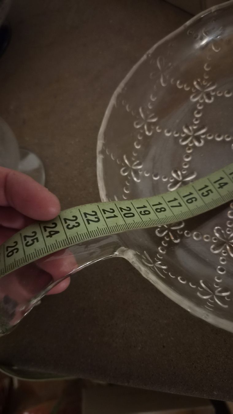Bicchieri: Glasschale mit Griff, Muster, Vintage  – Usato da Kölliken venduto da MissesBossTop1 1