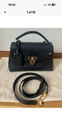 Louis Vuitton Georges Tasche BB Schwarz Leder Empreinte
