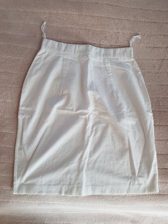 Jupe feiner Manchester weiss (Grösse 38)