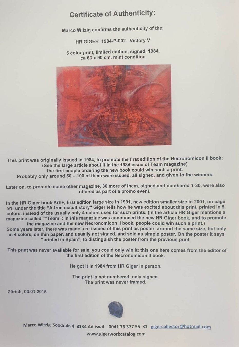 Foto & Immagini: HR Giger Alien - Victory print - rare!!! – Usato da Adliswil venduto da Kater_Felix 3