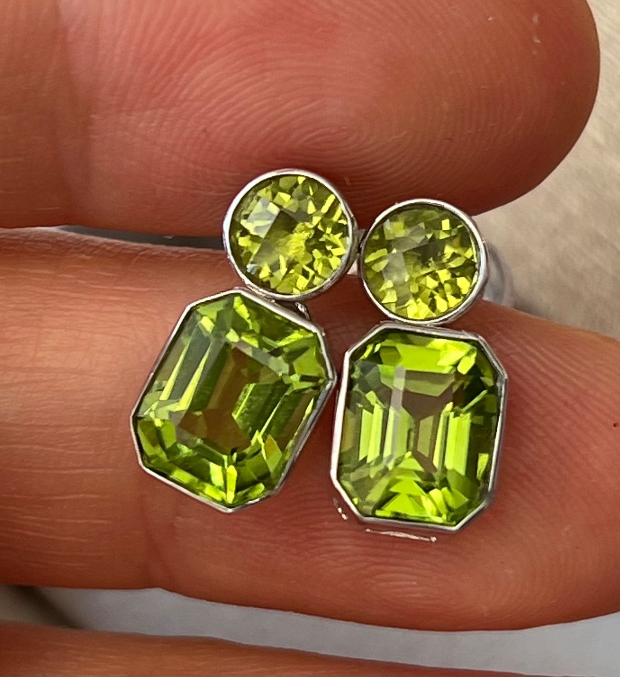Orecchini pendenti & Orecchini a lobo: Ohrringe in 14k Gold mit Peridots – Nuovo (secondo la descrizione) da Bern venduto da Steinfieber 2