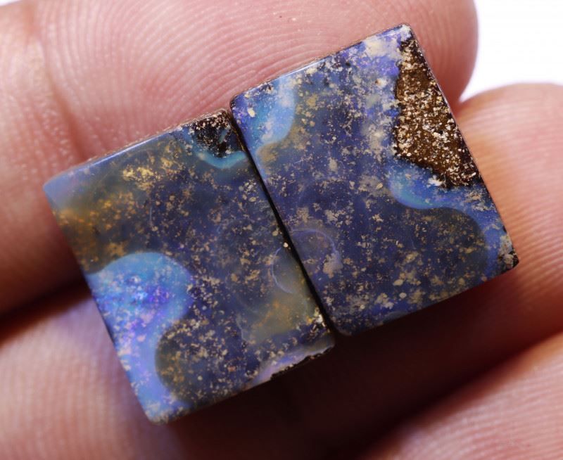 Pietre preziose: Australischer Boulder Opal Paar 16Cts. – Nuovo (secondo la descrizione) da Bern venduto da Grindelwaldaus 2