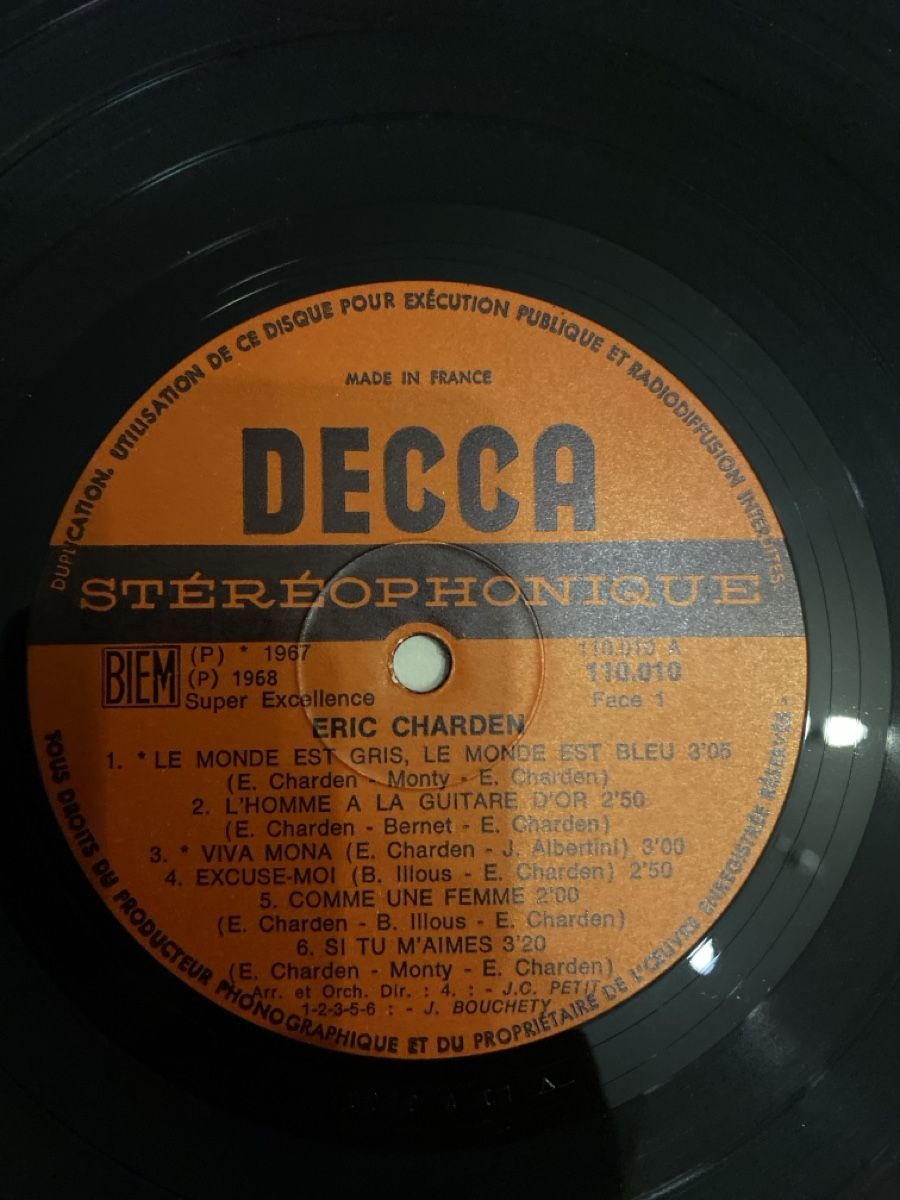 Vinyles: Eric Charden Vinyl LP  – D'occasion à Zürich par alt-eisen 3