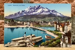 SEEBRÜCKE & PILATUS - Luzern - Bahnhof & Dampfschiffe
